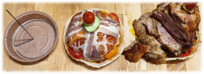 Pique vertical Inox avec base papier cuisson(carton de 50)