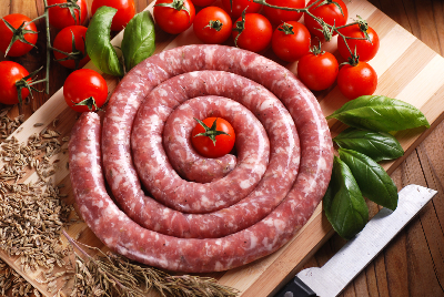 Saucisse fraîche arome bacon/tomate (Sachet de 2Kg)