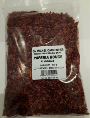 Poivron (paprika) rouge flocon sachet de 0.5Kg