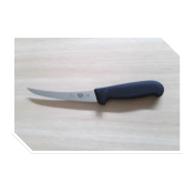 Couteau désosser manche fibrox noir, lame dos renversé, inox 15cm