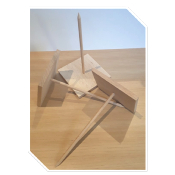 Pique vertical avec socle en bois hêtre (carton de 50)
