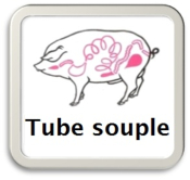 Boyaux menu de porc sur tube souple